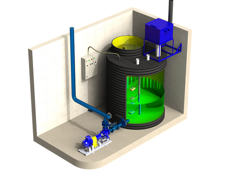 ایستگاه پمپاژ فاضلاب چاهک خشک صدرامهاب